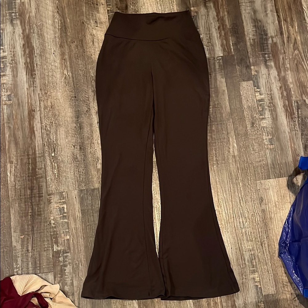 Elegant Brown Flared Women's Pants